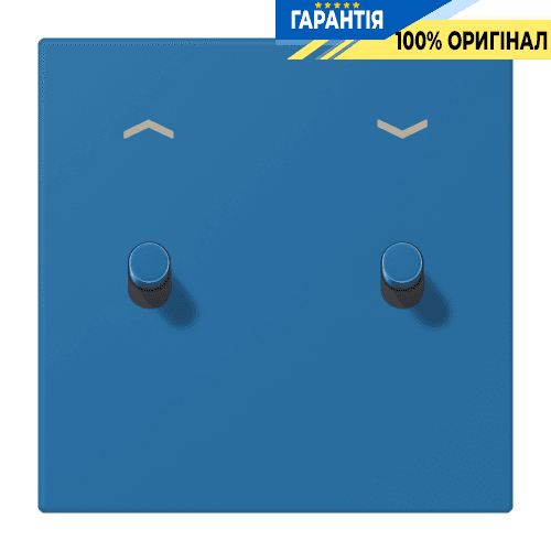 Накладка 1-полюсна для вимикача з 2 тумблерами «циліндр» зі стрілками JUNG LC12-5PR0211 bleu céruléen 31 (32030)