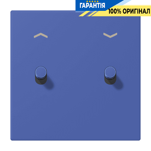 Накладка 1-полюсна для вимикача з 2 тумблерами «циліндр» зі стрілками JUNG LC12-5PR0206 bleu outremer 31 (32020)