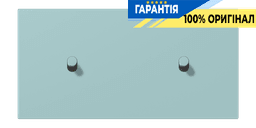 Накладка 2-позиційна для вимикача з 2 тумблерами «циліндр» горизонтальна JUNG LC12-200R0214 céruléen clair (32033)