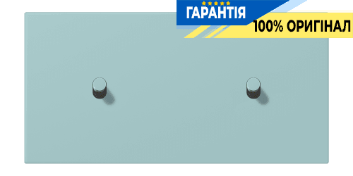 Накладка 2-позиційна для вимикача з 2 тумблерами «циліндр» горизонтальна JUNG LC12-200R0214 céruléen clair (32033)