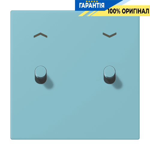 Накладка 1-позиційна для вимикача з 2 тумблерами «циліндр» зі стрілками JUNG LC12-5PR0213 céruléen moyen (32032)