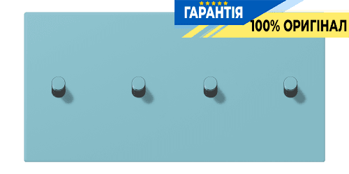 Накладка 2-полюсна для вимикача з 4 тумблерами «циліндр» горизонтальна JUNG LC12-250R0213 céruléen moyen (32032)