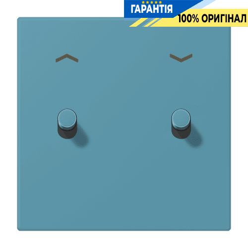 Накладка 1-полюсна для вимикача з 2 тумблерами «циліндр» зі стрілками JUNG LC12-5PR0212 céruléen vif (32031)