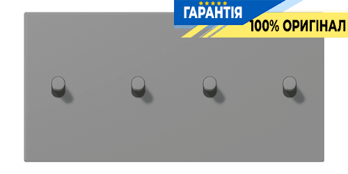 Накладка 2-полюсна для вимикача з 4 тумблерами «циліндр» горизонтальна JUNG LC12-250R0203 gris 31