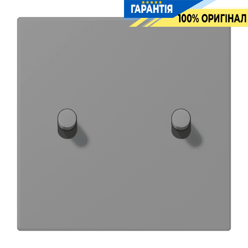 Накладка 1-полюсна для вимикача з 2 тумблерами «циліндр» JUNG LC12-5R0203 gris 31 (32011)