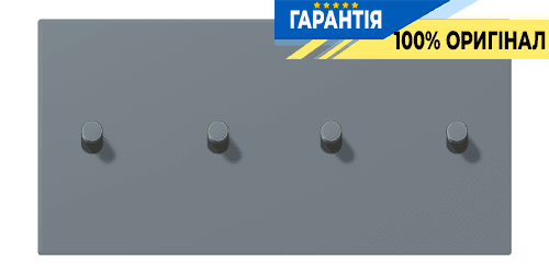 Накладка 2-полюсна для вимикача з 4 тумблерами «циліндр» горизонтальна JUNG LC12-250R0251 gris 59