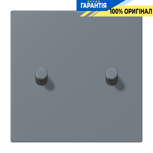 Накладка 1-полюсна для вимикача з 2 тумблерами «циліндр» JUNG LC12-5R0251 gris 59