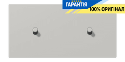 Накладка 2-позиційна для вимикача з двома тумблерами «циліндр» горизонтальна JUNG LC12-200R0205 gris clair 31 (32013)