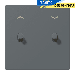 Накладка 1-позиційна для вимикача з 2 тумблерами «циліндр» зі стрілками JUNG LC12-5PR0202 gris foncé 31 (32010)