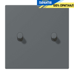 Накладка 1-полюсна для вимикача з 2 тумблерами «циліндр» JUNG LC12-5R0202 gris foncé 31 (32010)