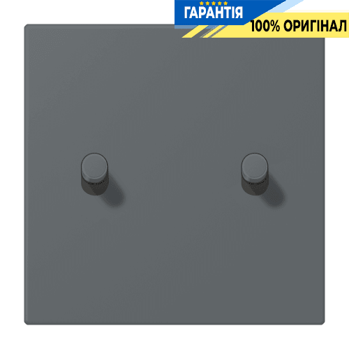 Накладка 1-полюсна для вимикача з 2 тумблерами «циліндр» JUNG LC12-5R0202 gris foncé 31 (32010)