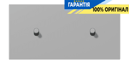 Накладка 2-позиційна для вимикача з 2 тумблерами «циліндр» горизонтальна JUNG LC12-200R0204 gris moyen (32012)