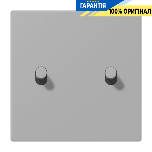 Накладка 1-полюсна для вимикача з 2 тумблерами «циліндр» JUNG LC12-5R0204 gris moyen (32012)