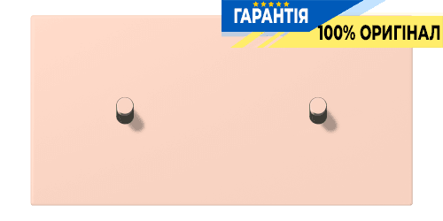 Накладка 2-позиційна для вимикача з двома тумблерами «циліндр» горизонтальна JUNG LC12-200R0234 l’ocre rouge clair (32112)
