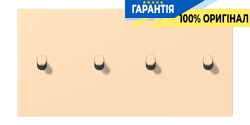 Накладка 2-полюсна для вимикача з 4 тумблерами «циліндр» горизонтальна JUNG LC12-250R0223 ocre