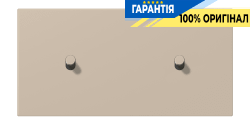 Накладка 2-позиційна для вимикача з 2 тумблерами «циліндр» горизонтальна JUNG LC12-200R0243 ombre naturelle claire