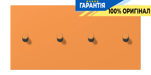 Накладка 2-позиційна для вимикача з 4 тумблерами «циліндр» горизонтальна JUNG LC12-250R0225 оранжевий clair