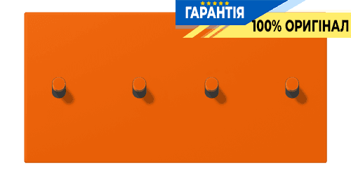 Накладка 2-полюсна для вимикача з 4 тумблерами «циліндр» горизонтальна JUNG LC12-250R0224 помаранчева