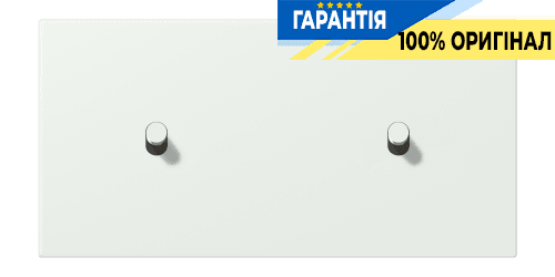 Накладка 2-позиційна для вимикача з 2 тумблерами «циліндр» горизонтальна JUNG LC12-200R0210 outremer gris (32024)