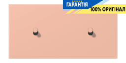Накладка 2-позиційна для вимикача з 2 тумблерами «циліндр» горизонтальна JUNG LC12-200R0231 rose clair (32102)
