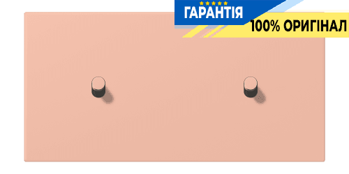 Накладка 2-позиційна для вимикача з 2 тумблерами «циліндр» горизонтальна JUNG LC12-200R0231 rose clair (32102)