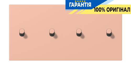 Накладка 2-полюсна для вимикача з 4 тумблерами «циліндр» горизонтальна JUNG LC12-250R0231 rose clair (32102)