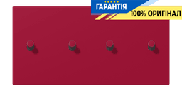 Накладка 2-позиційна для вимикача з 4 тумблерами «циліндр» горизонтальна JUNG LC12-250R0229 rouge carmin (32100)