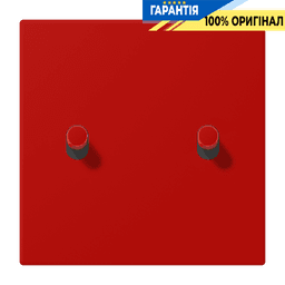 Накладка 1-полюсна для вимикача з 2 тумблерами «циліндр» JUNG LC12-5R0227 rouge vermillon 31
