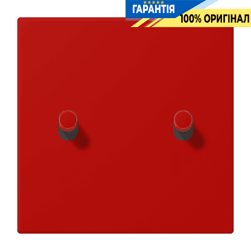 Накладка 1-полюсна для вимикача з 2 тумблерами «циліндр» JUNG LC12-5R0227 rouge vermillon 31