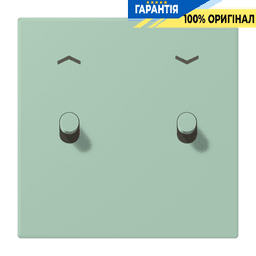 Накладка 1-позиційна для вимикача з 2 тумблерами «циліндр» зі стрілками JUNG LC12-5PR0217 vert anglais clair (32041)
