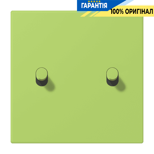 Накладка 1-полюсна для вимикача з 2 тумблерами «циліндр» JUNG LC12-5R0221 vert clair (32052)