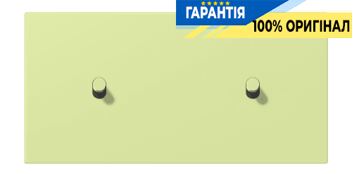 Накладка 2-позиційна для вимикача з 2 тумблерами «циліндр» горизонтальна JUNG LC12-200R0222 vert jaune clair (32053)