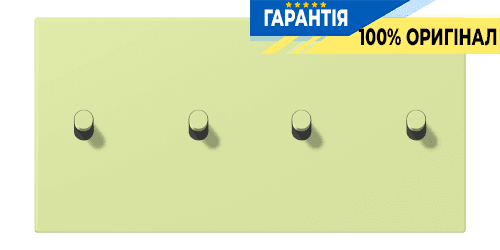 Накладка 2-полюсна для вимикача з 4 тумблерами «циліндр» горизонтальна JUNG LC12-250R0222 vert jaune clair (32053)
