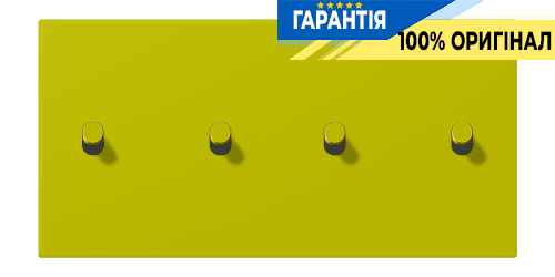 Накладка 2-позиційна для вимикача з 4 тумблерами «циліндр» горизонтальна JUNG LC12-250R0249 vert olive vif