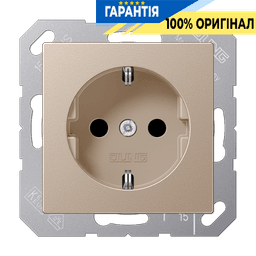 Розетка з заземленням 16A 250V JUNG A1520CH шампань