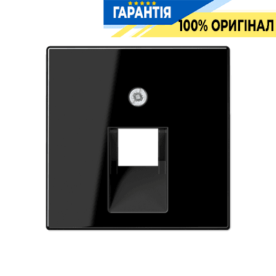 Панель розетки 1-а з TF/PC розетками JUNG A569-1PLUASW чорна