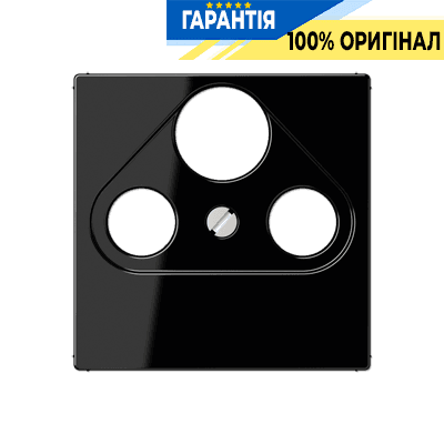 Панель розетки TV+R+SAT JUNG A561PLSATSW чорний, комбінована для телевізійних та супутникових сигналів