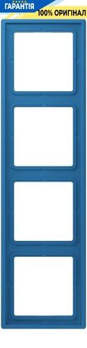 Рамка 4-постова Jung LS990 LC984211 дюропласт, колір bleu céruléen 31