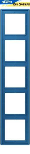 Рамка 5-постова Jung LS990 LC985211 дюропласт, колір bleu céruléen 31