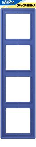 Рамка 4-постова Jung LS990 LC984206 з дюропласту, колір bleu outremer 31 (32020)
