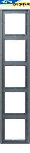 Рамка 5-постова Jung LS990 LC985251 дюропласт, колір gris 59