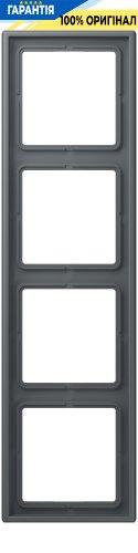 Рамка 4-постова Jung LS990 LC984202 дюропласт, колір gris foncé 31 (32010)