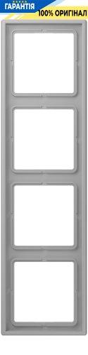 Рамка 4-постова Jung LS990 LC984204 дюропласт, колір gris moyen