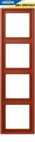 Рамка 4-постова Jung LS990 LC984232 з дюропласту, колір l'ocre rouge (32110)