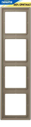 Рамка 4-постова Jung LS990 LC984242 з дюропласту, колір ombre naturelle moyenne (32141)