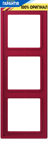 Рамка 3-постова Jung LS990 LC983229 дюропласт rouge carmin, серія 32100