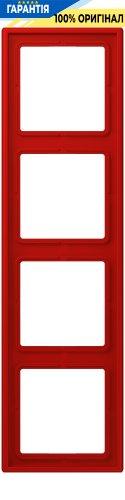 Рамка 4-постова Jung LS990 LC984227 дюропласт rouge vermillon 31