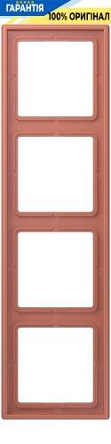 Рамка 4-постова Jung LS990 LC984236 з дюропласту, колір terre sienne brique (32121)