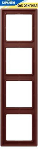 Рамка 4-постова Jung LS990 LC984235 з дюропласту, колір terre sienne brûlée 31 (32120)