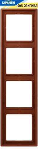 Рамка 4-постова Jung LS990 LC984247 дюропласт, колір terre sienne brûlée 59